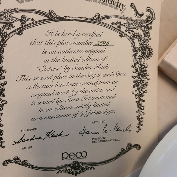 ReCO Decorative Porcelain Plate #259h - Picture 3 of 3